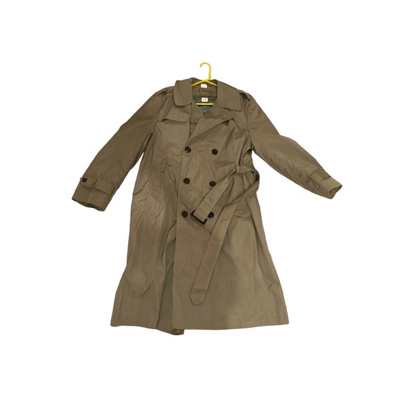 MILITARY TRENCH COAT All Weather LINED GREEN JACKET Men's 42R 8405-01-107-0250 - Picture 1 of 2